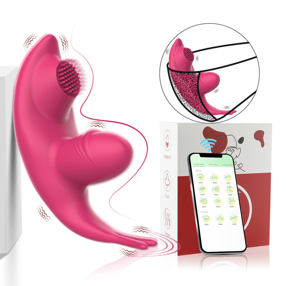 Invisible Wear Female APP Tongue Licking Brush Vibration