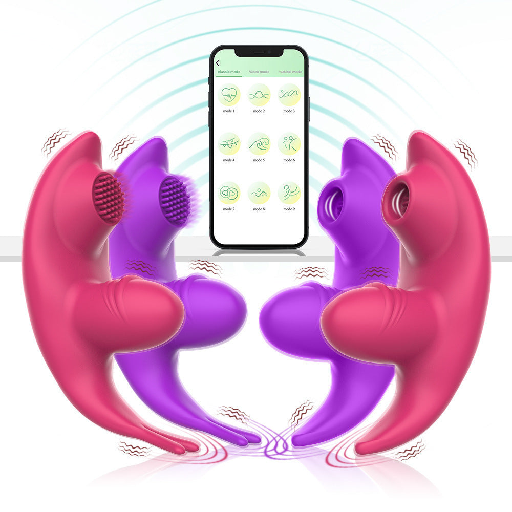 Invisible Wear Female APP Tongue Licking Brush Vibration