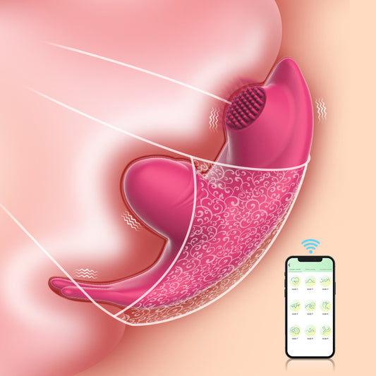 Invisible Wear Female APP Tongue Licking Brush Vibration