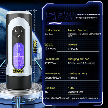 LED Xingyao Intelligent Pronunciation Vibration Sucking Airplane Bottle